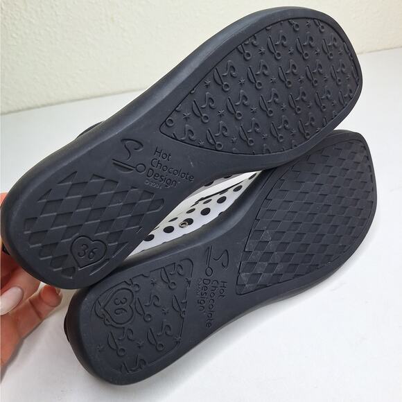 VTG Y2K Hot Chocolate Mary Janes 36 US 6 Chocoloticas Lolita Polka Dot Minnie - Picture 9 of 10